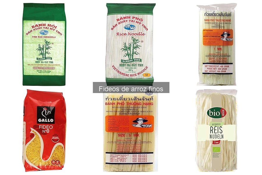 Fideos de arroz finos vs. fideos udon: diferencias clave