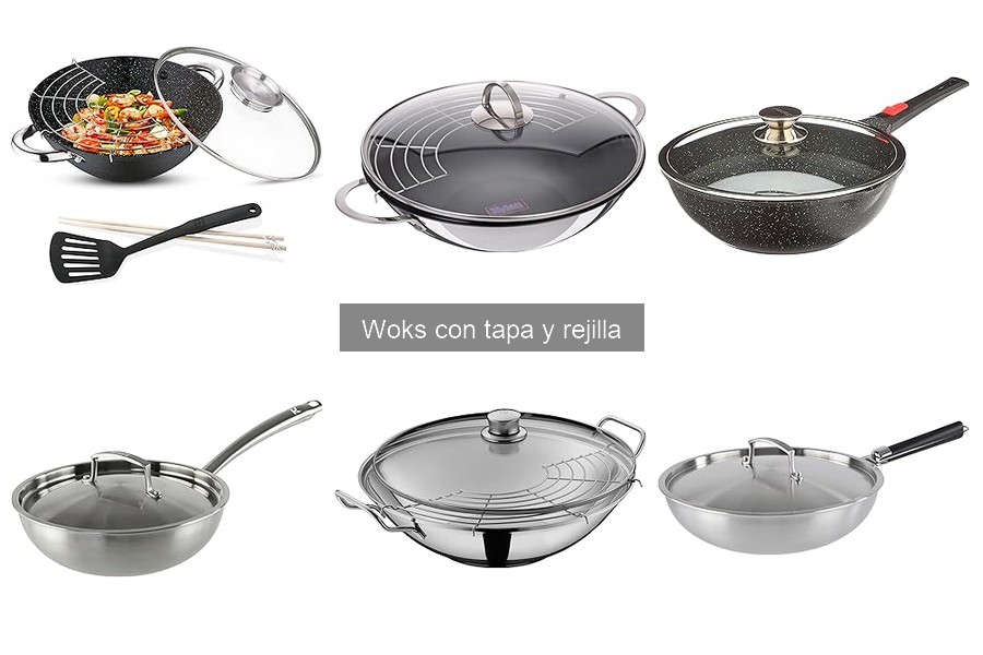 Mantenimiento y limpieza de woks con tapa y rejilla