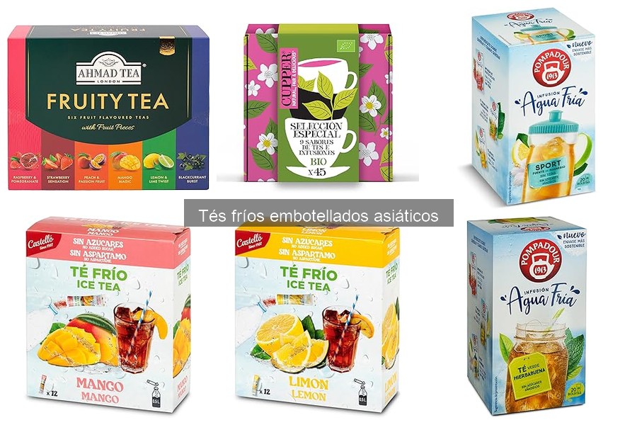 Marida tés fríos asiáticos con deliciosos platos