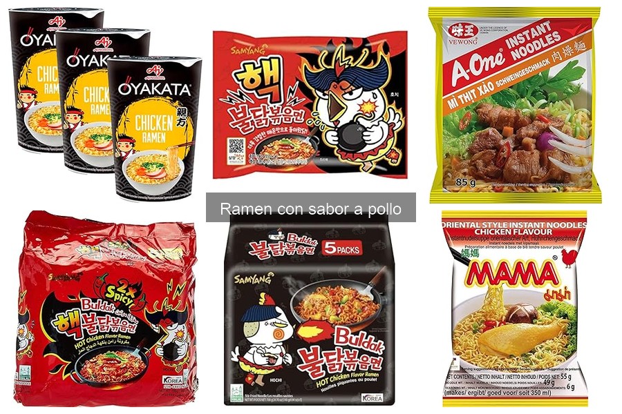 Mejores acompañamientos para ramen con sabor a pollo