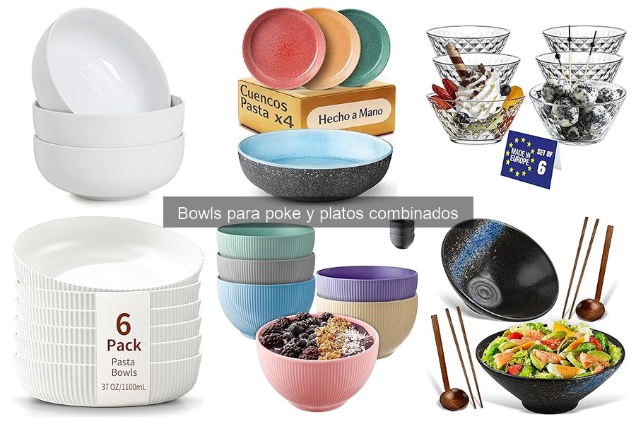 Mejores bowls para poke: comparación de materiales