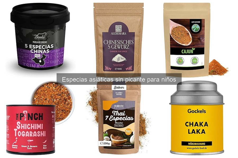 Mejores especias asiáticas sin picante para niños