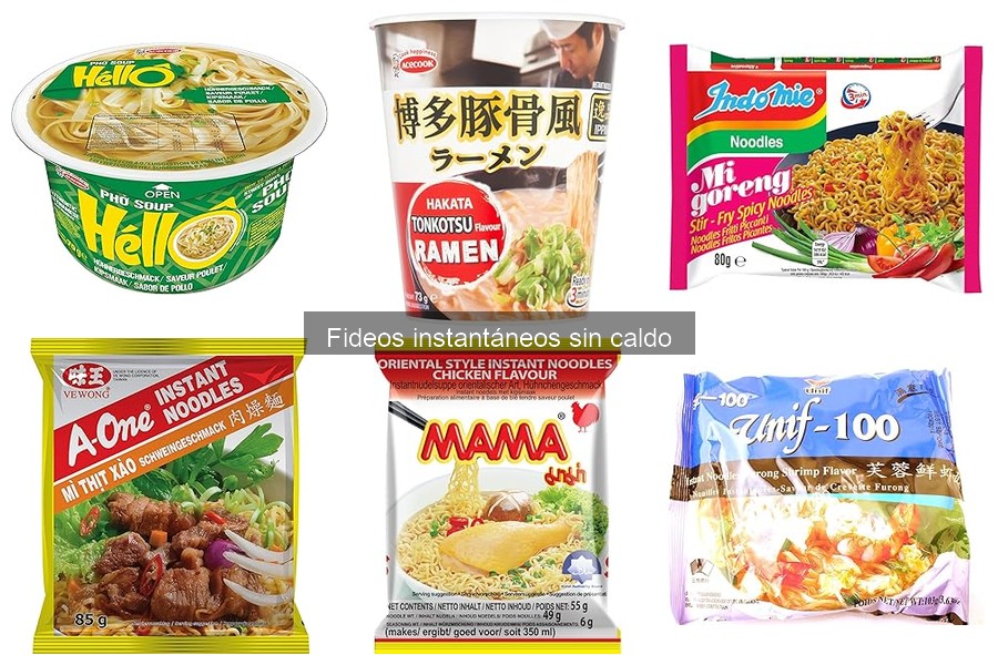 Mejores fideos instantáneos sin caldo: marcas destacadas