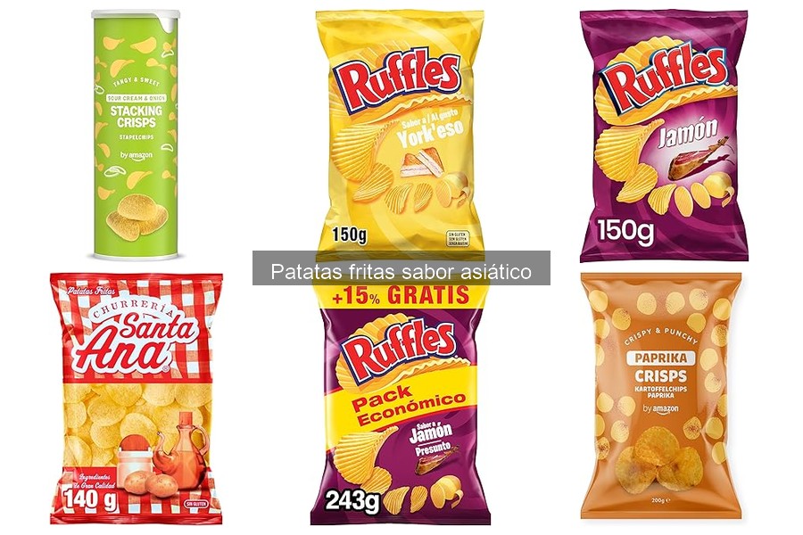 Mejores marcas de patatas fritas sabor asiático: comparativa
