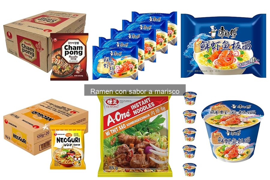 Mejores marcas de ramen con sabor a marisco: comparativa