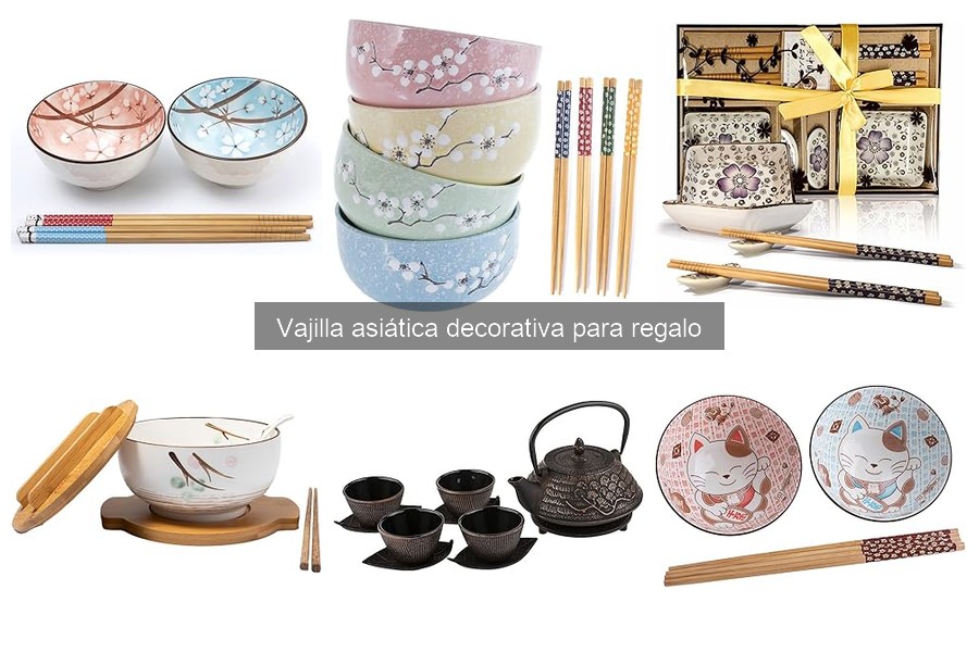 Mejores marcas de vajilla asiática decorativa para regalar