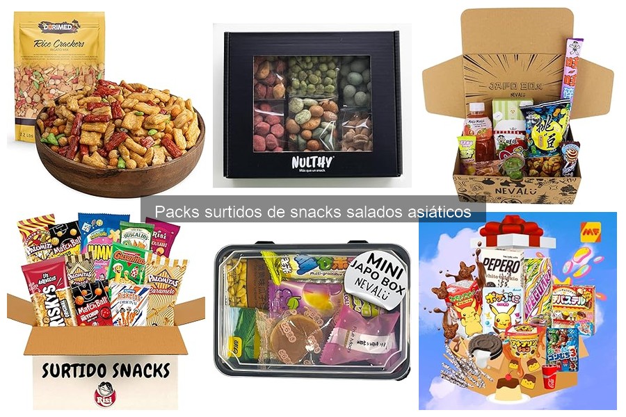 Mejores packs surtidos de snacks salados asiáticos para fiestas