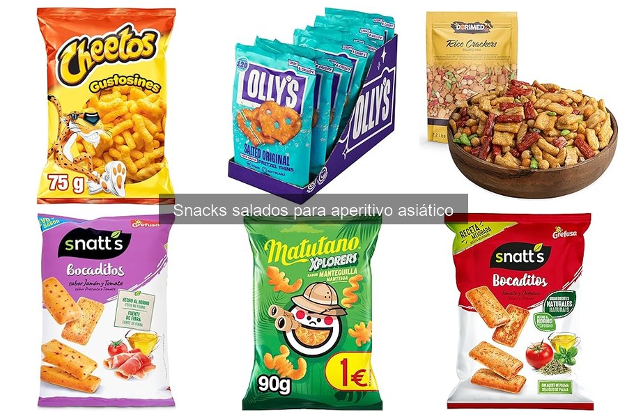 Mejores snacks salados asiáticos para fiestas: Comparativa