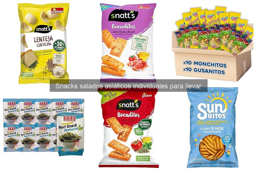 Mejores snacks salados asiáticos para llevar: comparativa