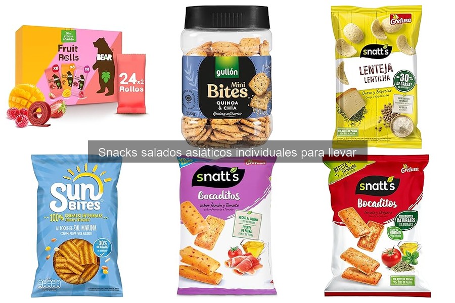 Mejores snacks salados asiáticos para llevar en viajes