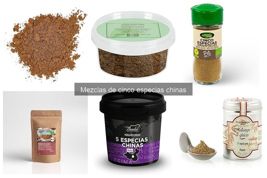 Platos típicos de la cocina asiática con cinco especias chinas
