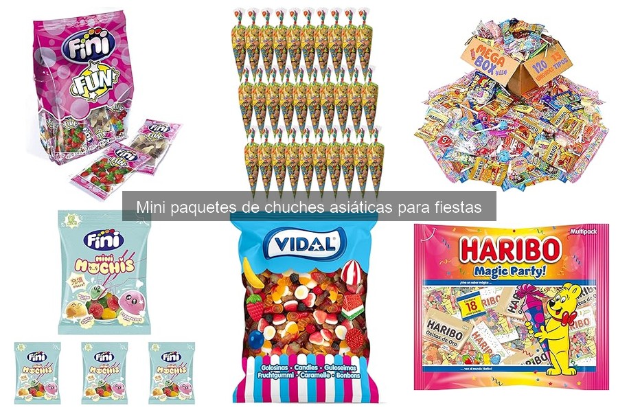 Postres creativos con mini paquetes de chuches asiáticas