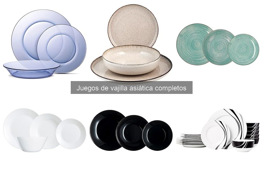 Precios de juegos de vajilla asiática y mejores tiendas