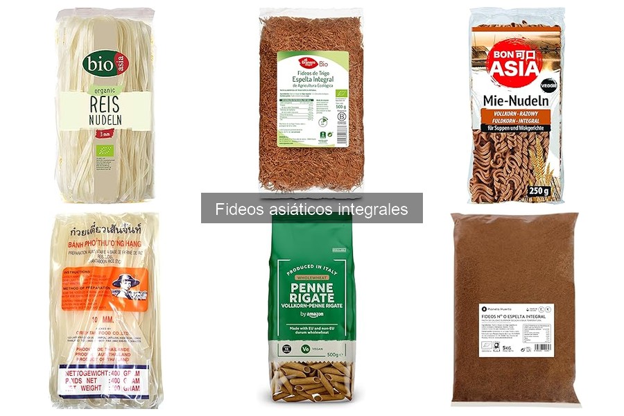 Propiedades nutricionales de los fideos asiáticos integrales