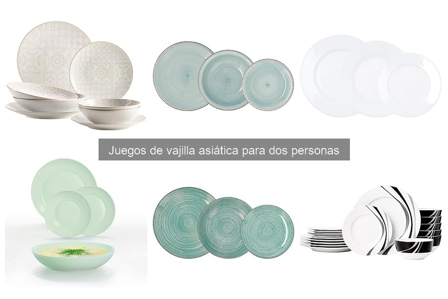 ¿Qué es un juego de vajilla asiática para dos personas?