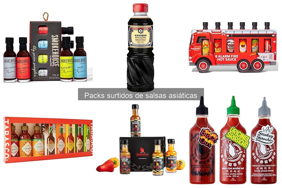 ¿Qué salsas incluye un pack surtido asiático?