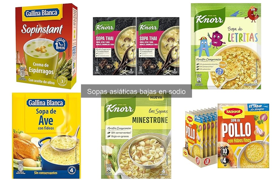 ¿Qué son las sopas asiáticas bajas en sodio?