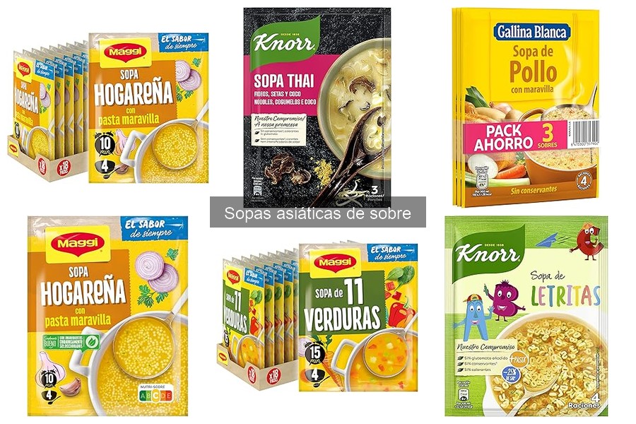 ¿Qué son las sopas asiáticas de sobre? Ingredientes y más