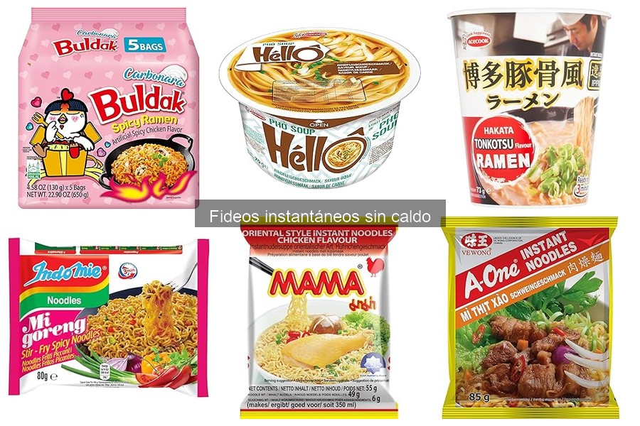 ¿Qué son los fideos instantáneos sin caldo?
