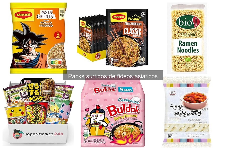 Recetas creativas con fideos de packs surtidos asiáticos