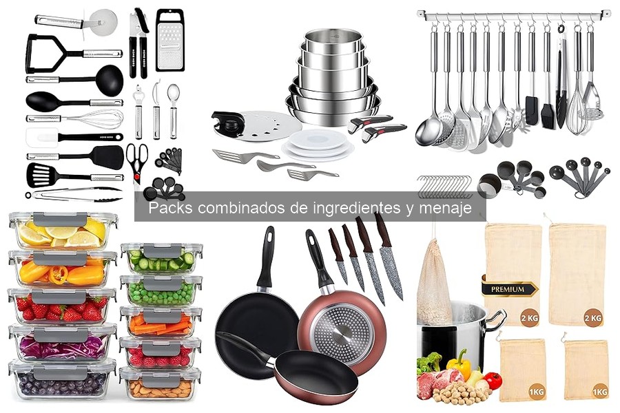 Recetas deliciosas con packs de ingredientes y menaje