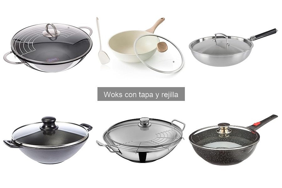 Recetas deliciosas para wok con tapa y rejilla