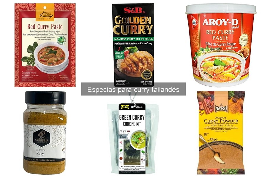 Recetas populares de curry tailandés y sus especias