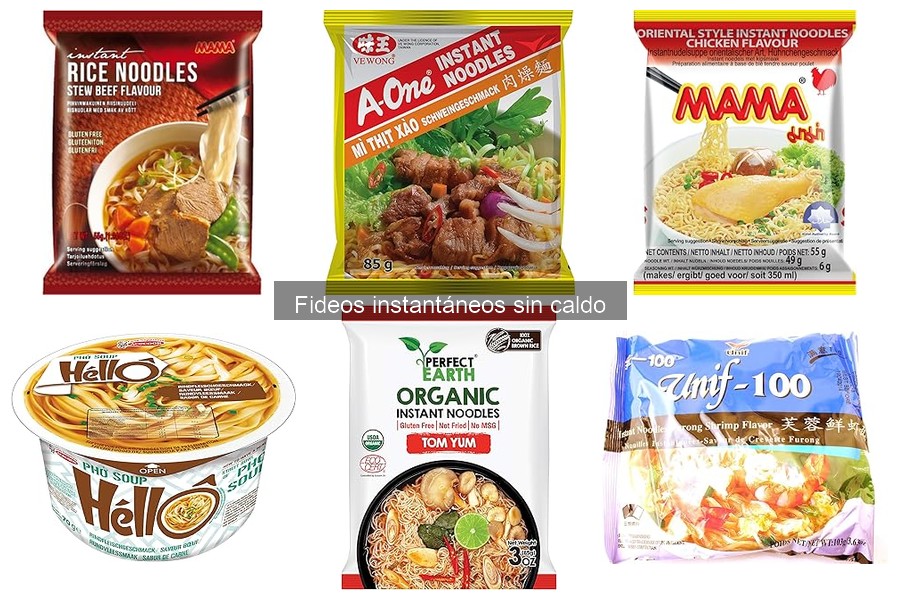 Reseñas de fideos instantáneos sin caldo: calidad y sabor