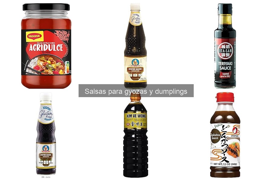 Salsas alternativas sin gluten para gyozas y dumplings
