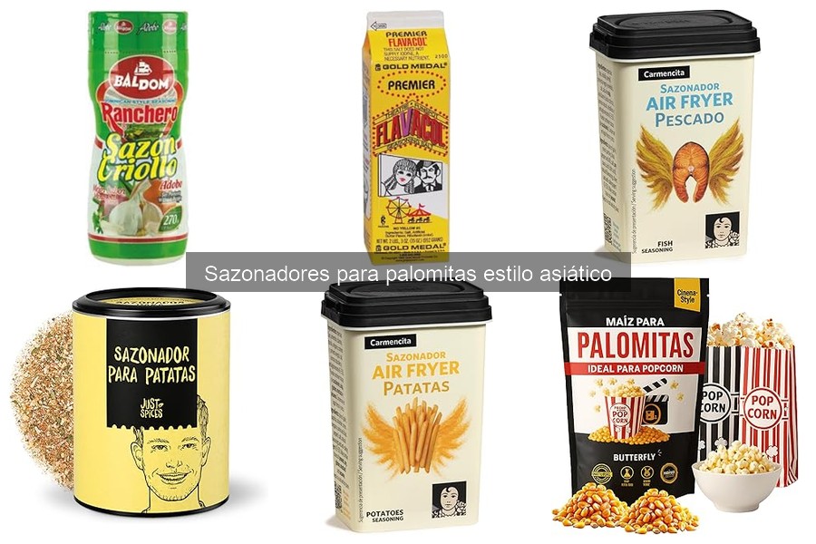 Sazonadores para palomitas asiáticas en recetas veganas