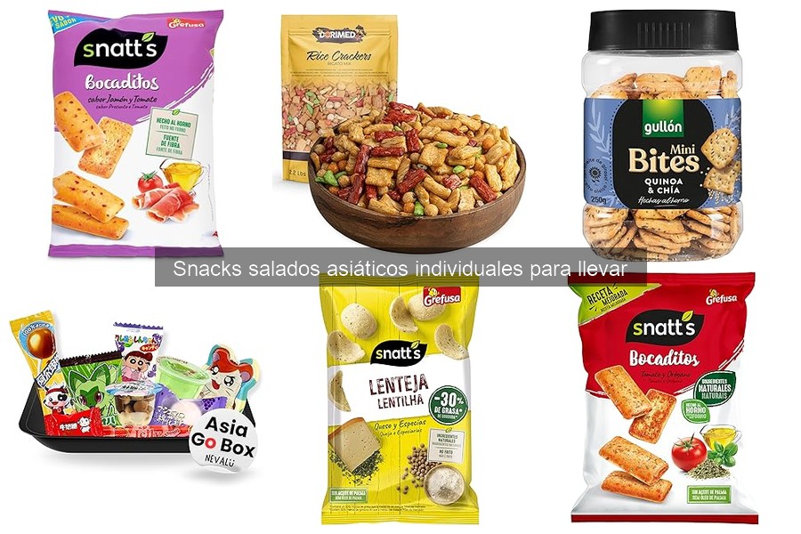 Snacks salados asiáticos aptos para dietas específicas