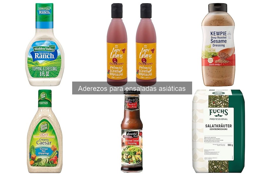 Tipos de aderezos para ensaladas asiáticas y sus sabores