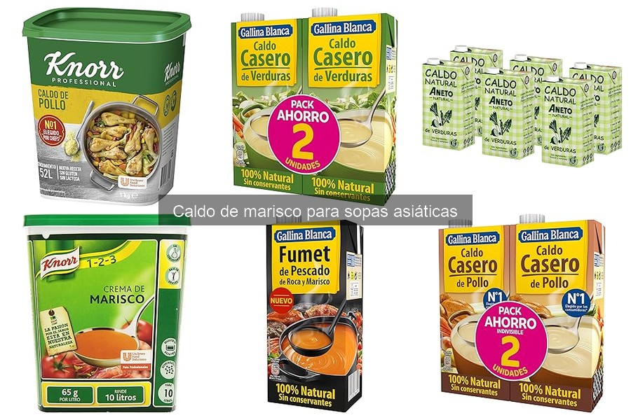 Tipos de caldos de marisco para sopas asiáticas