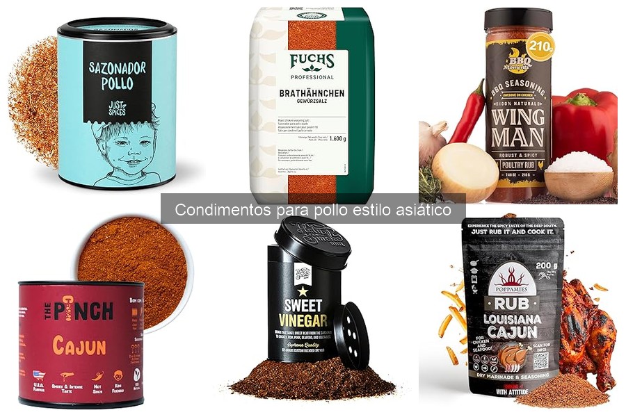 Tipos de condimentos asiáticos para pollo: Sabor y variedad