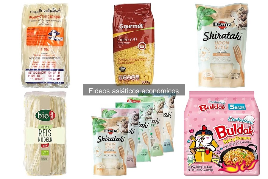 Tipos de fideos asiáticos económicos: opciones y características