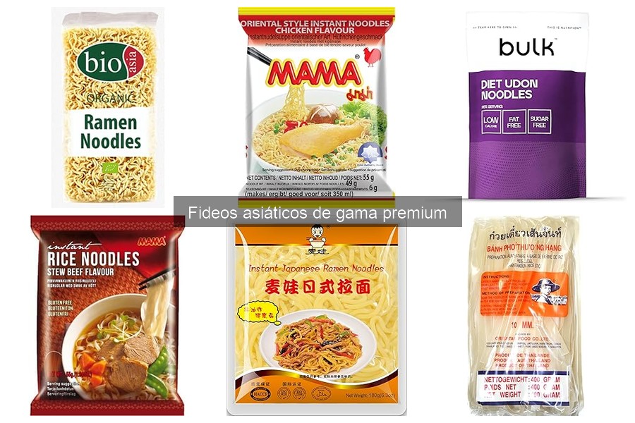 Tipos de fideos asiáticos premium y sus usos en recetas