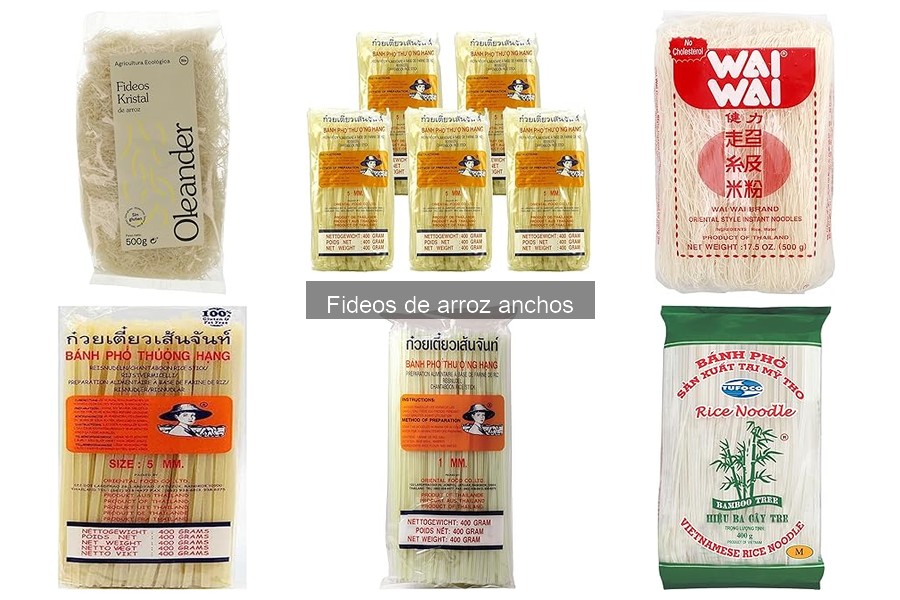 Tipos de fideos de arroz anchos y sus deliciosos usos