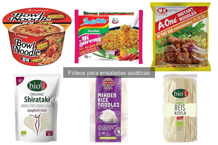 Tipos de fideos para ensaladas asiáticas: guía práctica