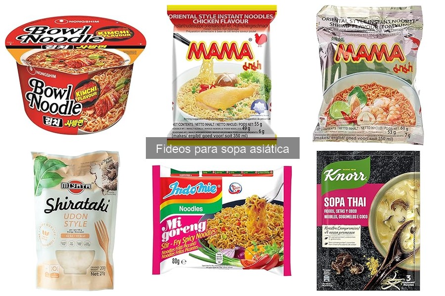 Tipos de fideos para sopa asiática: guía completa
