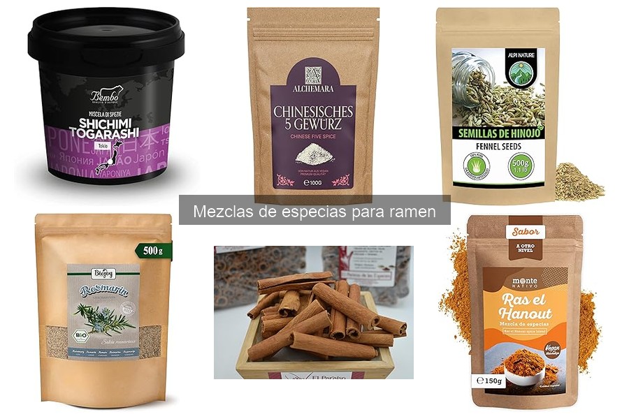 Tipos de mezclas de especias para ramen: sabores y usos