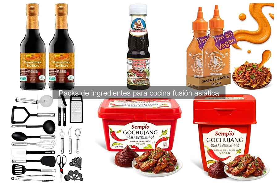 Tipos de packs de ingredientes para cocina fusión asiática