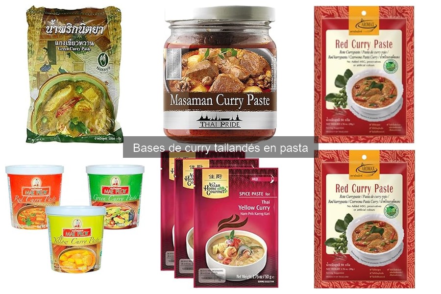 Tipos de pasta de curry tailandés y sus usos en cocina