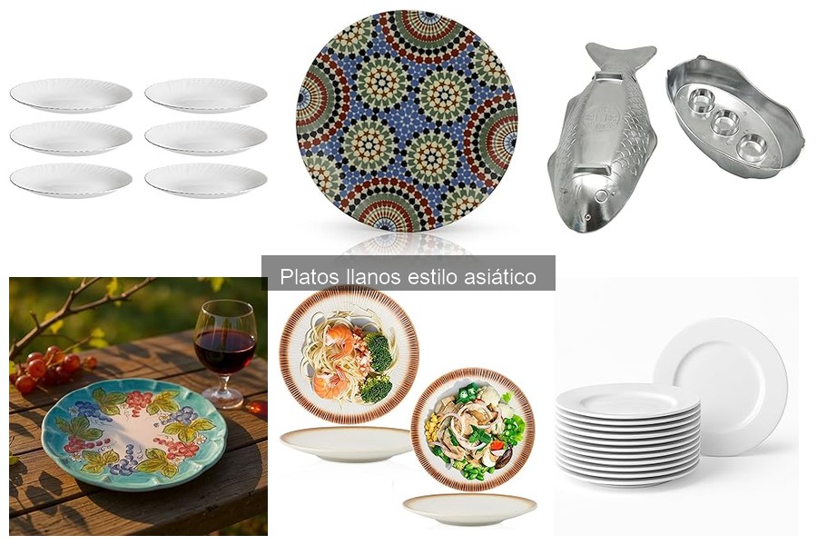 Tipos de platos llanos asiáticos y sus usos prácticos