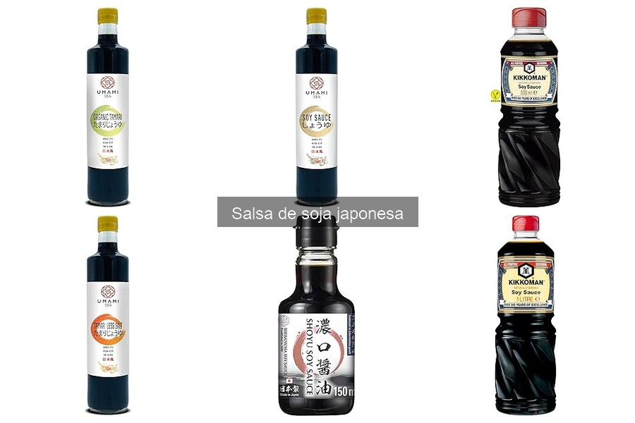 Tipos de salsa de soja japonesa y sus usos en cocina
