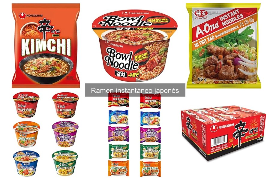 Valor nutricional del ramen instantáneo japonés