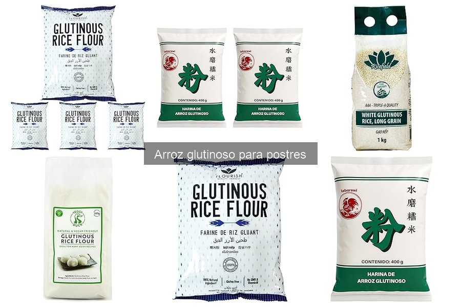 Variedades de arroz glutinoso y sus usos en postres